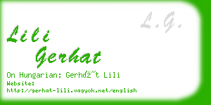 lili gerhat business card